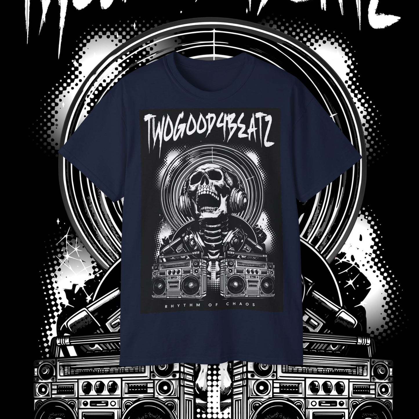 Rythm Of Chaos T-Shirt, Black & White Edition