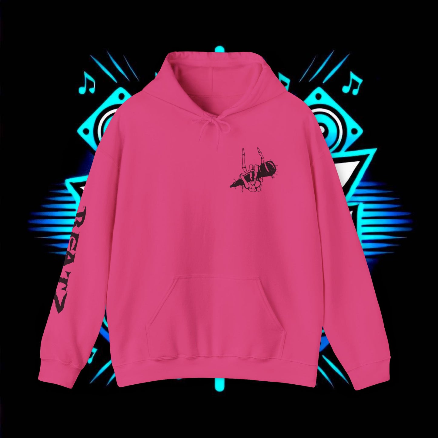 Beatz Dropping Low Hoodie, Black Design Version