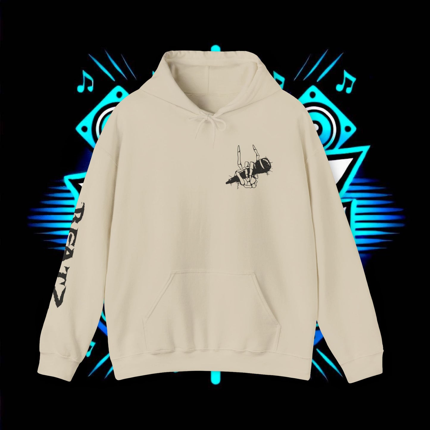 Beatz Dropping Low Hoodie, Black Design Version