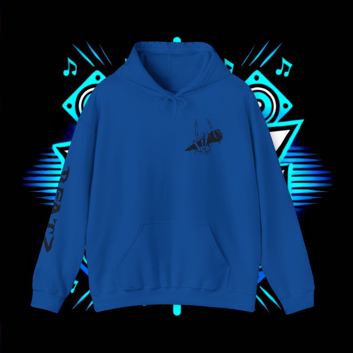 Beatz Dropping Low Hoodie, Black Design Version