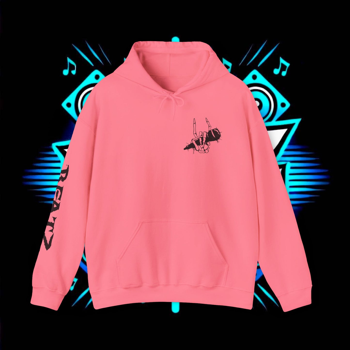 Beatz Dropping Low Hoodie, Black Design Version