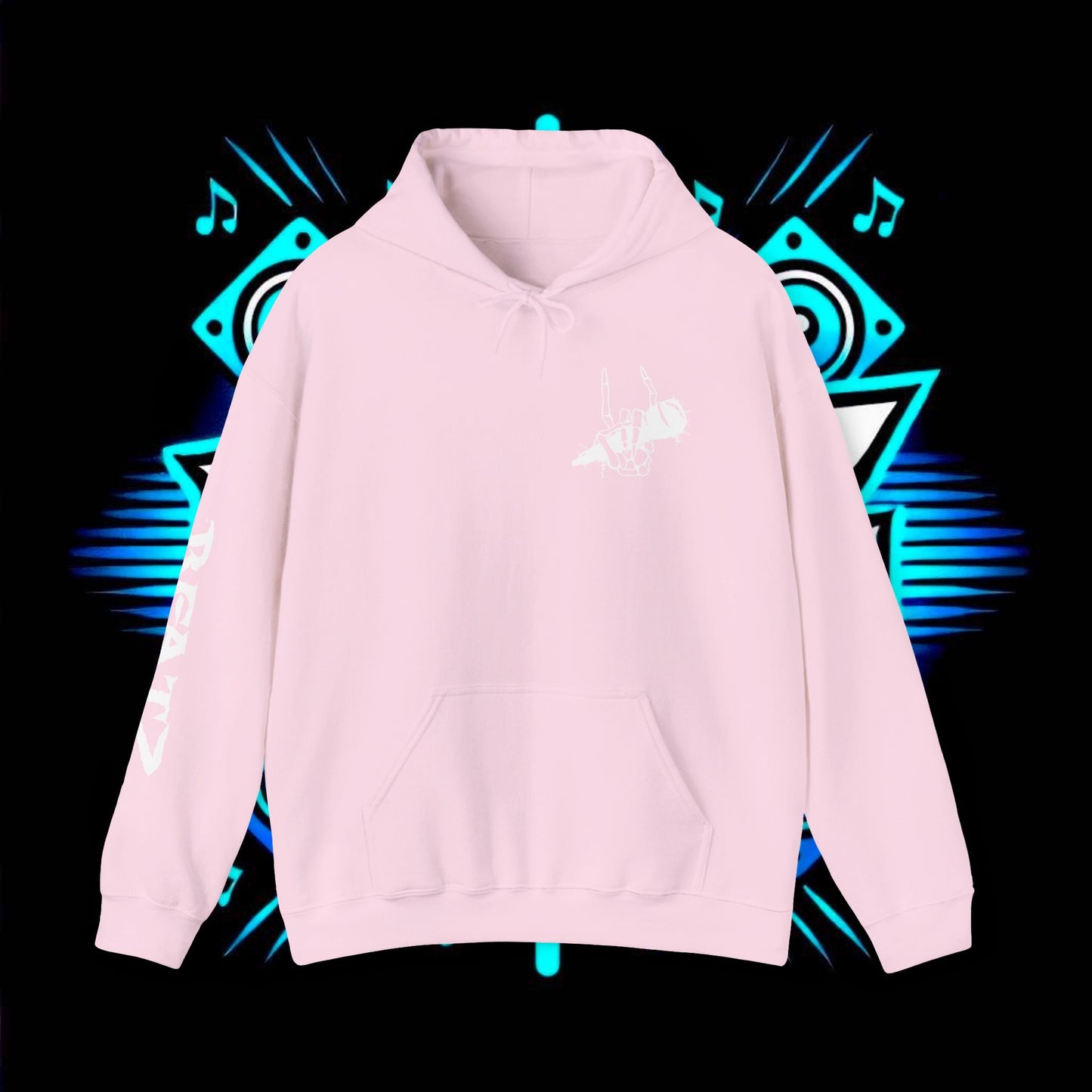 Beatz Dropping Low Hoodie, White Design Version