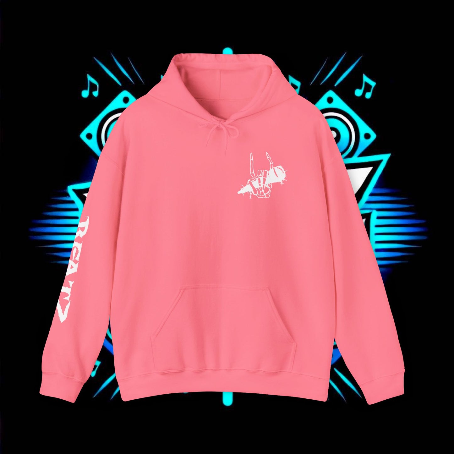 Beatz Dropping Low Hoodie, White Design Version