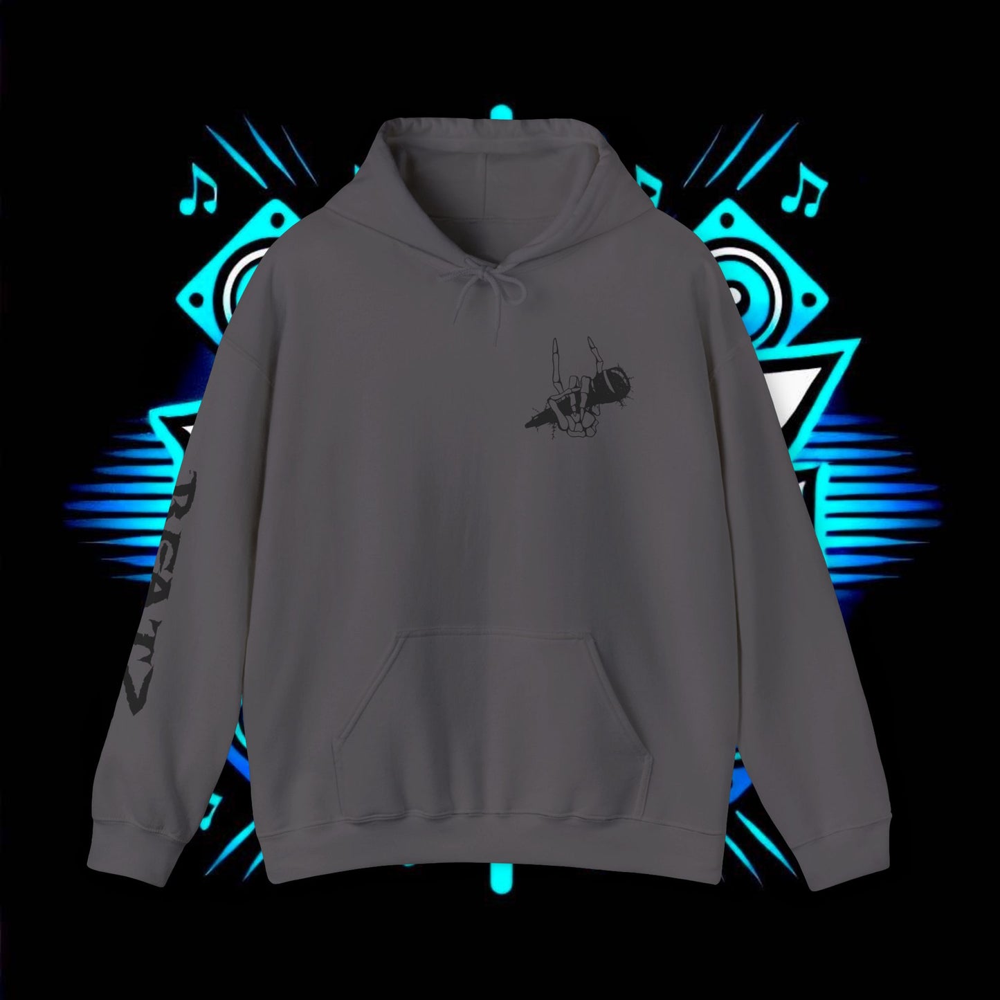 Beatz Dropping Low Hoodie, Black Design Version