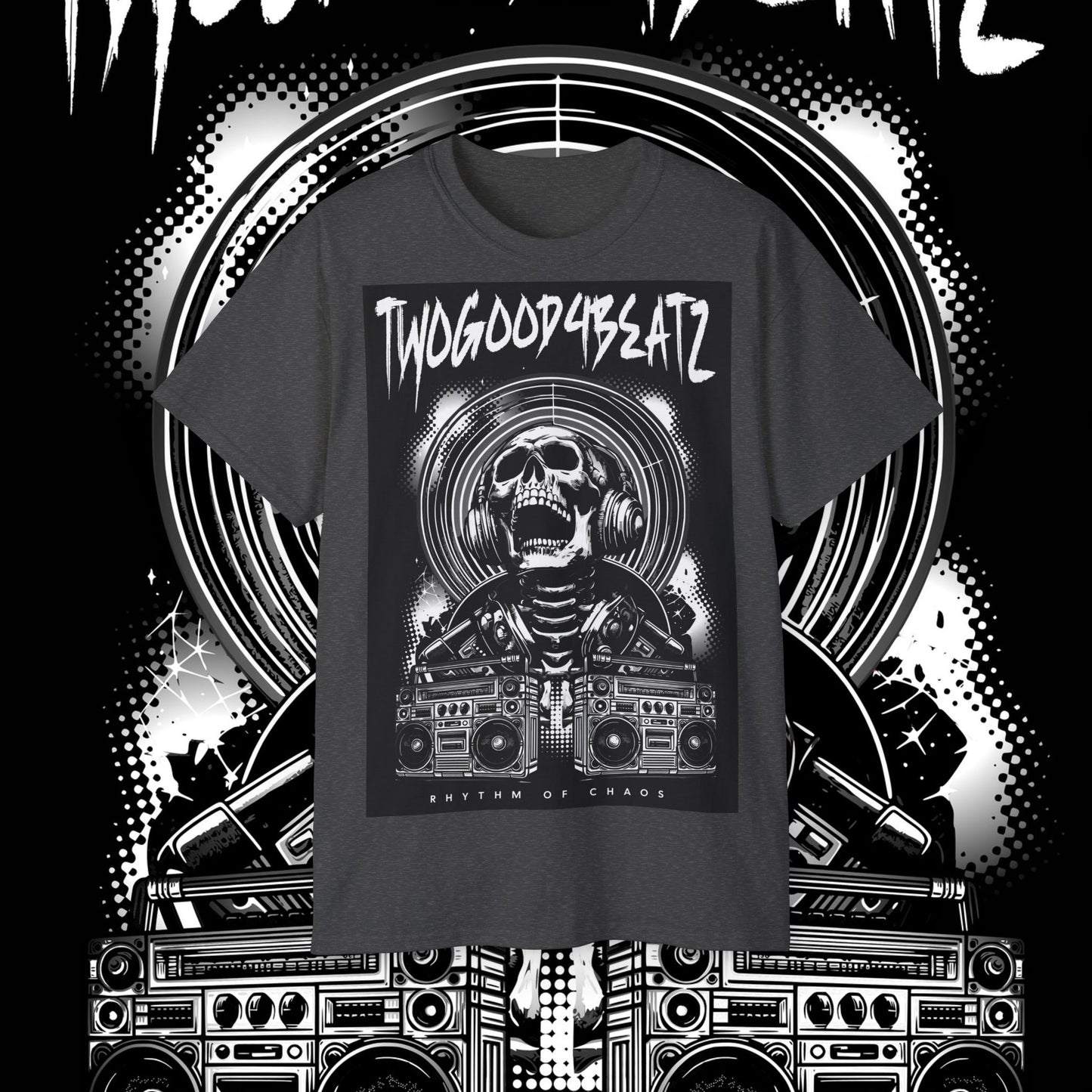 Rythm Of Chaos T-Shirt, Black & White Edition