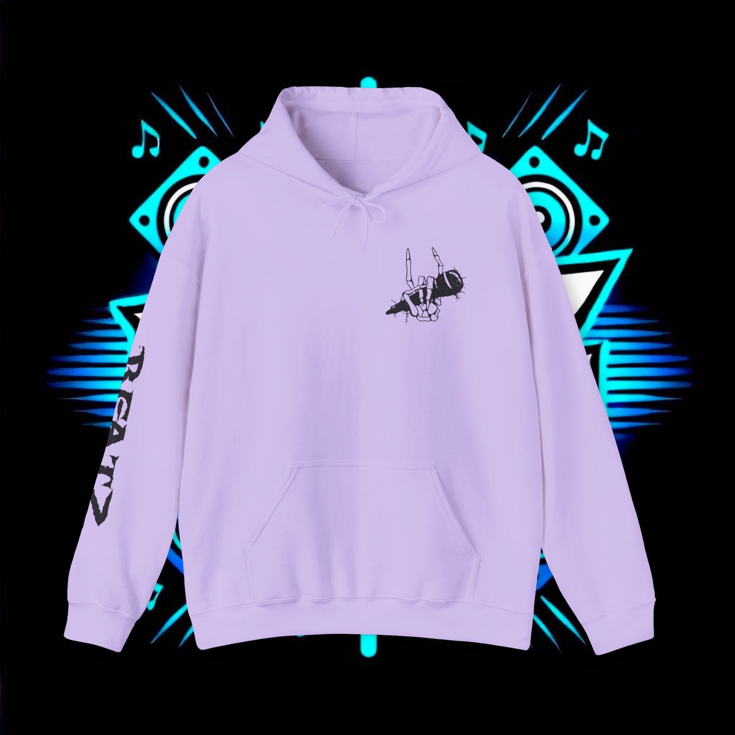 Beatz Dropping Low Hoodie, Black Design Version