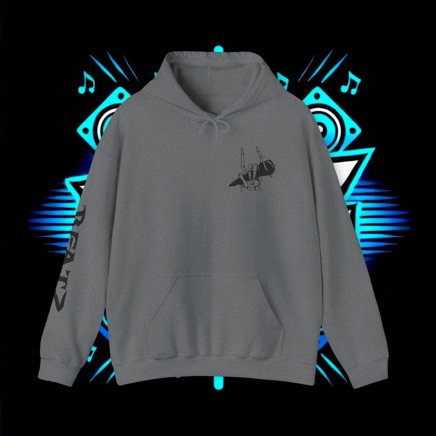 Beatz Dropping Low Hoodie, Black Design Version