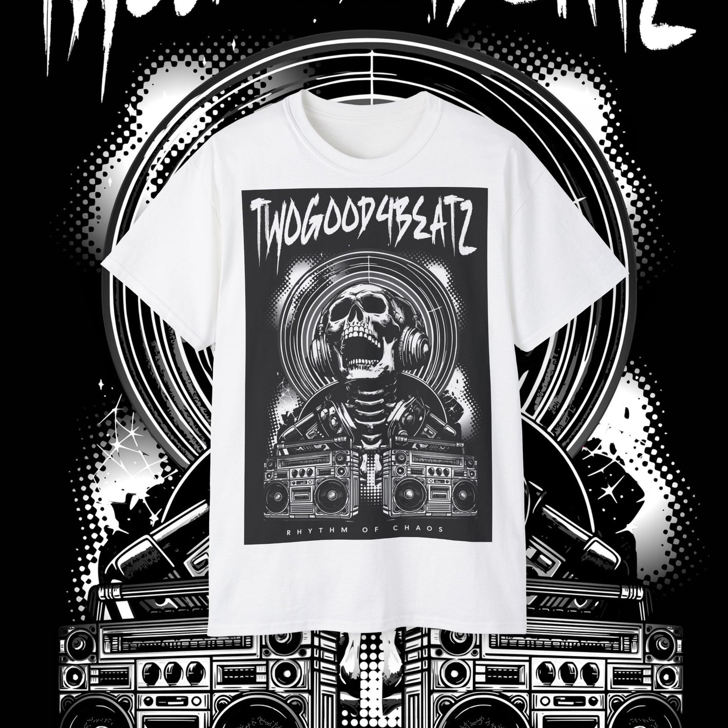Rythm Of Chaos T-Shirt, Black & White Edition