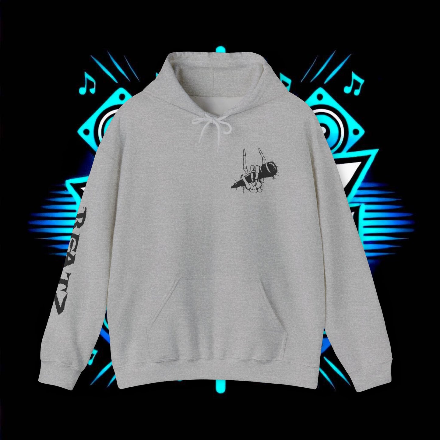 Beatz Dropping Low Hoodie, Black Design Version