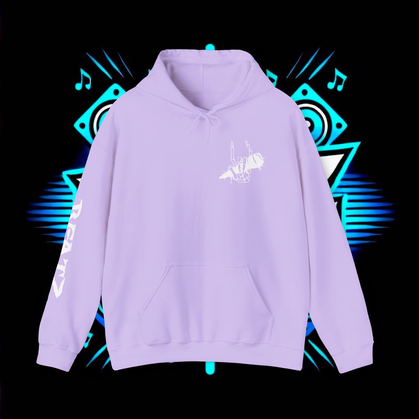 Beatz Dropping Low Hoodie, White Design Version